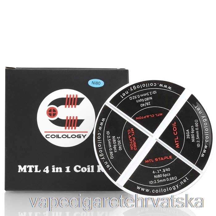 Vape Hrvatska Coilology Mtl 4-u-1 Prebuilt Coils Set Ni80